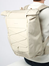 Sac  Dos Pc 17" Kapten and son Beige backpack BANFF-vue-porte