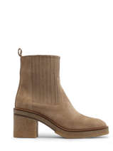 Bottines En Cuir Alpe Beige women 26781122