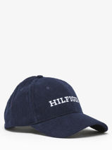 Casquette Tommy hilfiger Bleu th monotype AM11990-vue-porte