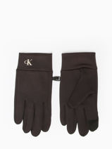 Gants Calvin klein jeans Noir monologo K511178-vue-porte