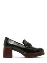 Mocassins Met Hak Cristel Uit Leder Dorking Zwart women D9155