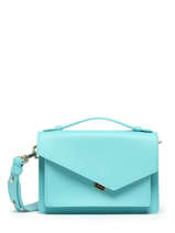 Sac Bandoulire Zoe Cuir Lancaster Bleu zoe 11