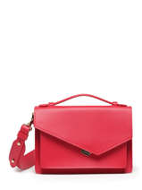 Sac Bandoulire Zoe Cuir Lancaster Rouge zoe 11