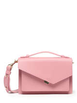 Sac Bandoulire Zoe Cuir Lancaster Rose zoe 11