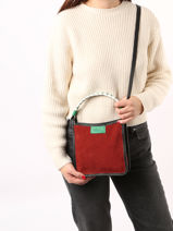 Longchamp Le foulonn dbrid Cross body tas Rood-vue-porte