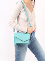 Cross Body Tas Zoe Leder Lancaster Blauw zoe 11-vue-porte