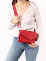 Cross Body Tas Zoe Leder Lancaster Rood zoe 11-vue-porte