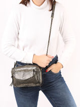 Cross Body Tas Daino Metallic Leder Pieces Goud daino 17110327-vue-porte
