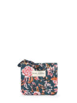 Porte-monnaie Bindi atelier Bleu floral PM