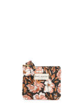 Porte-monnaie Bindi atelier Marron floral PM