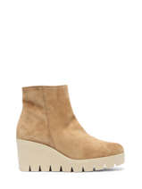 Bottines talon compens en cuir-GABOR