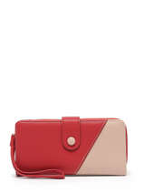 Portefeuille Porte-monnaie Miniprix Rouge grained 78SM2548