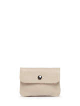 Porte-monnaie Cuir Milano Beige caviar CA23092