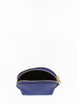 Portemonnee Leder Crinkles Blauw bubble 14149-vue-porte
