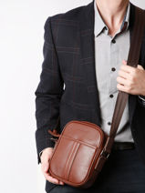 Sac Bandouli�re Yves renard Marron nappa 81544-vue-porte