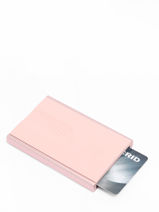 Porte-cartes Cuir Ogon Rose matte MAT-vue-porte