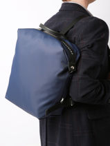 Longchamp Le pliage energy Sac  dos Bleu-vue-porte