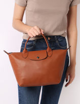 Longchamp Le pliage xtra Sac port main Marron-vue-porte