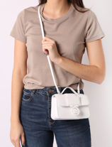 Longchamp Box-trot colors Sac porté travers Blanc-vue-porte
