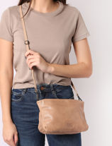 Sac Bandouli�re Basilic pepper Beige smart BSMA10-vue-porte