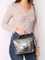 Cross Body Tas Vintage Leder Paul marius Grijs vintage GEORGE-vue-porte