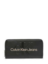 Portefeuille Calvin klein jeans Noir sculpted K607634