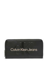 Portefeuille Calvin klein jeans Zwart sculpted K607634