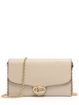 Sac Bandouli�re Adair Cuir Lauren ralph lauren Beige adair 31902100