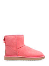 Boots Classic Mini Ii En Cuir Ugg Rose women 1016222