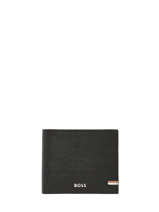 Portefeuille Leder Hugo boss Zwart iconic HLM421A
