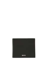 Portefeuille Leder Hugo boss Zwart grained HLM416A