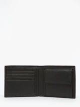 Portefeuille Iconic Cuir Hugo boss Noir grained HLM416A-vue-porte