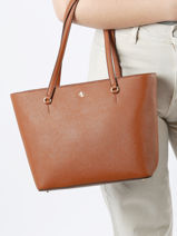 Sac Port paule Medium Karly Cuir Lauren ralph lauren Bleu karly 31924351-vue-porte
