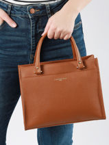 Sac Port� Main Foulonne Double Lancaster Marron foulonne double 63-vue-porte