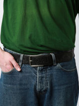 Ceinture Ajustable Von dutch Noir belt ACIDE-vue-porte
