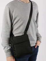 Sac Bandoulire Lancaster Noir smart 305-18-vue-porte