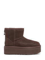 Boots Classic Mini Platform En Cuir Ugg Marron women 1134991
