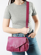 Sac Bandoulire Suzon M Art Dco Cuir Paul marius Violet la suite art deco SUZOMART-vue-porte