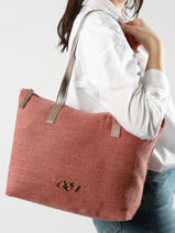 Sac Port paule Livia Lin Etrier Rouge livia lin ELLI040M-vue-porte