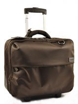 Pilot-case  Roulettes Lipault Marron original plume JPF1007