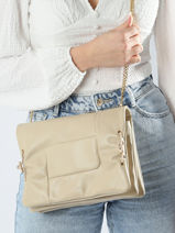 Sac Bandoulire Billie Cuir Lancel Beige billie A12766-vue-porte