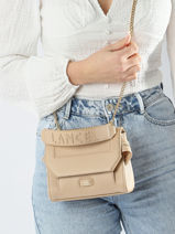 Handtas S Ninon Leder Lancel Beige ninon A09221-vue-porte