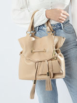 Sac Seau M Premier Flirt Cuir Lancel Beige premier flirt A10110-vue-porte