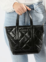 Sac Port Main Cabas Cuir Cuir Vanessa bruno Marron cabas cuir 84V40435-vue-porte