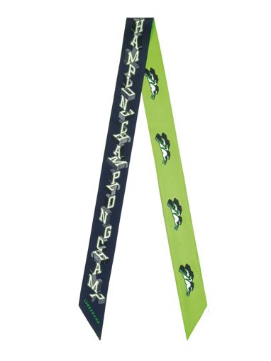 Longchamp Soie unie Foulard Vert