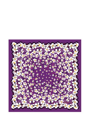 Longchamp Soie unie Foulard Violet
