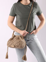 Cross Body Tas Tanaisie Uit Gevlochten Jute Woomen Beige tanaisie WTAN07-vue-porte