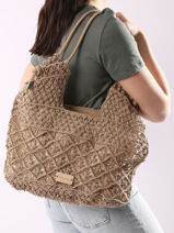 Sac Port paule Tanaisie Jute Woomen Beige tanaisie WTAN04-vue-porte