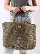 Sac Port paule Tanaisie Jute Woomen Vert tanaisie WTAN01-vue-porte