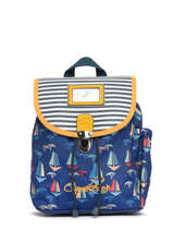 Sac � Dos 1 Compartiment Cameleon Bleu retro PBRESD25